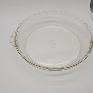 Pyrex Glass Pie Dish with Embossed Logo